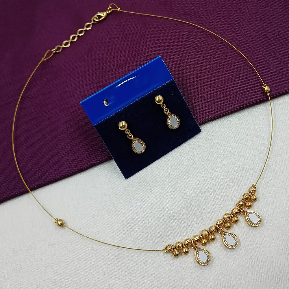 NAFJ Stylish Austrian Stone And Pearl Statement Necklace Set