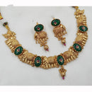 NAFJ Traditional Pota Stone Pearls And Beads Elephant Motif Necklace Set