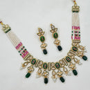 NAFJ Shimmering Crystal And Pota Stone Pearl Beaded Necklace Set