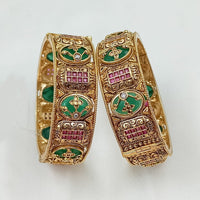 NAFJ Premium Pota Stone Openable Fashion Bangles Set