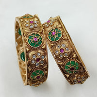 NAFJ Premium Pota Stone Openable Fashion Bangles Set