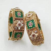 NAFJ Premium Pota Stone Openable Fashion Bangles Set