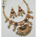 NAFJ Shimmering Pota Stone And Pearl Necklace Set