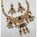 NAFJ Shimmering Pota Stone And Pearl Necklace Set