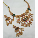 NAFJ Shimmering Pota Stone And Pearl Necklace Set