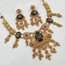 NAFJ Shimmering Pota Stone And Pearl Necklace Set