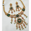 NAFJ Shimmering Pota Stone And Pearl Necklace Set