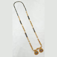 NAFJ Designer Black Pearl With Pota Stone Traditional Mangalsutra