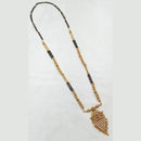 NAFJ Designer Black Pearl With Pota Stone Traditional Mangalsutra