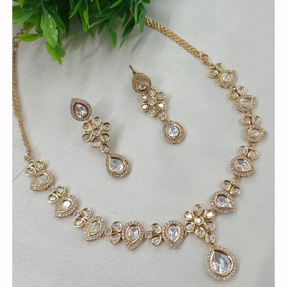 NAFJ Designer Polki Kundan Necklace Set