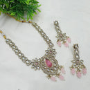 NAFJ Designer Polki Kundan Stone And Beads Necklace Set