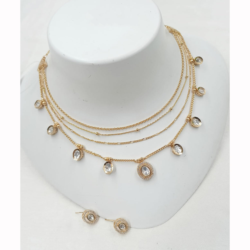 NAFJ Designer Polki Kundan Necklace Set