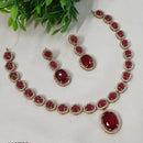 NAFJ Glamorous American Daimond Statement Necklace Set