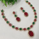 NAFJ Glamorous American Daimond Statement Necklace Set