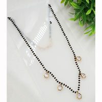 NAFJ Royal Pachi Kundan Stone Designer Black Beads Mangalsutra