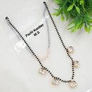 NAFJ Royal Pachi Kundan Stone Designer Black Beads Mangalsutra