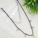 NAFJ Royal Pachi Kundan Stone Designer Black Beads Mangalsutra