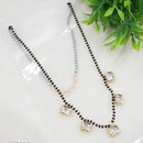 NAFJ Royal Pachi Kundan Stone Designer Black Beads Mangalsutra