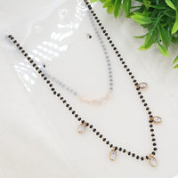 NAFJ Royal Pachi Kundan Stone Designer Black Beads Mangalsutra