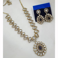 NAFJ Heritage Polki Kundan Stone Austrian Necklace Necklace Set