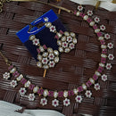 NAFJ Heritage Polki Kundan Stone Austrian Necklace Necklace Set