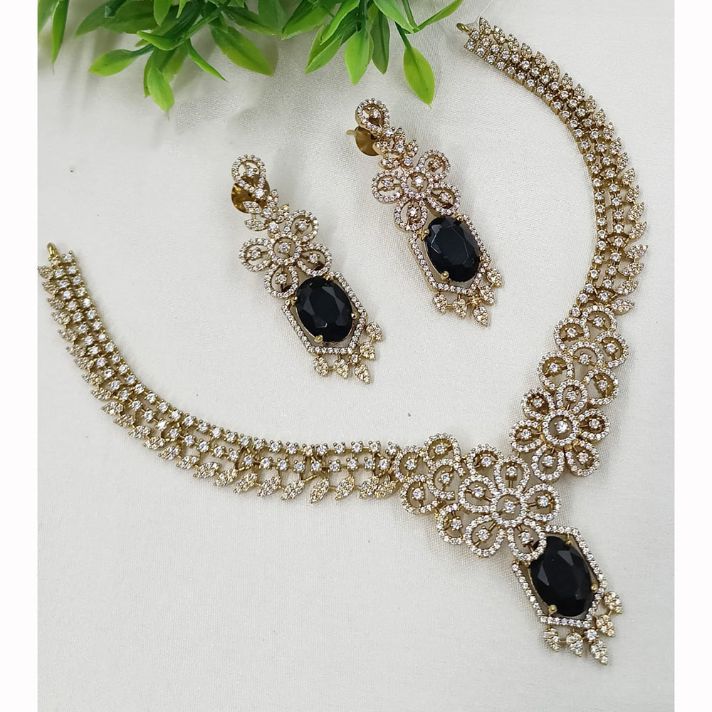 NAFJ Trendy Austrian And Crystal Stone Festive Necklace Set