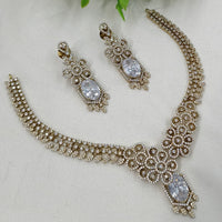 NAFJ Trendy Austrian And Crystal Stone Festive Necklace Set