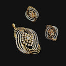 NAFJ Elegant Crystal And Austrian Stone Pendant Set 