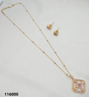 NAFJ Elegant Polki Kundan Stone Designer Pendant Set