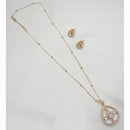 NAFJ Elegant Polki Kundan Stone Designer Pendant Set