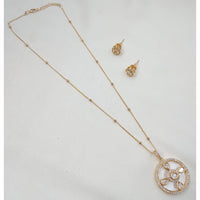 NAFJ Elegant Polki Kundan Stone Designer Pendant Set