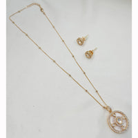 NAFJ Elegant Polki Kundan Stone Designer Pendant Set