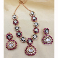 NAFJ Traditional Polki Kundan And Meenakari Designer Necklace Set