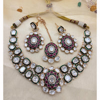 NAFJ Traditional Polki Kundan And Meenakari Designer Necklace Set