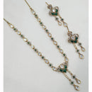 NAFJ Luxury Polki Kundan Stone And Austrian Designer Necklace Set
