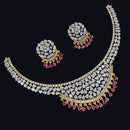 NAFJ American Diamond Sparkling Necklace Set