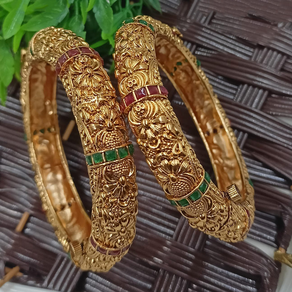 NAFJ Premium Pota Stone Jewellery Bangles Set