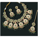 NAFJ Crystal Beads Pota Stone And Pearl Necklace Set
