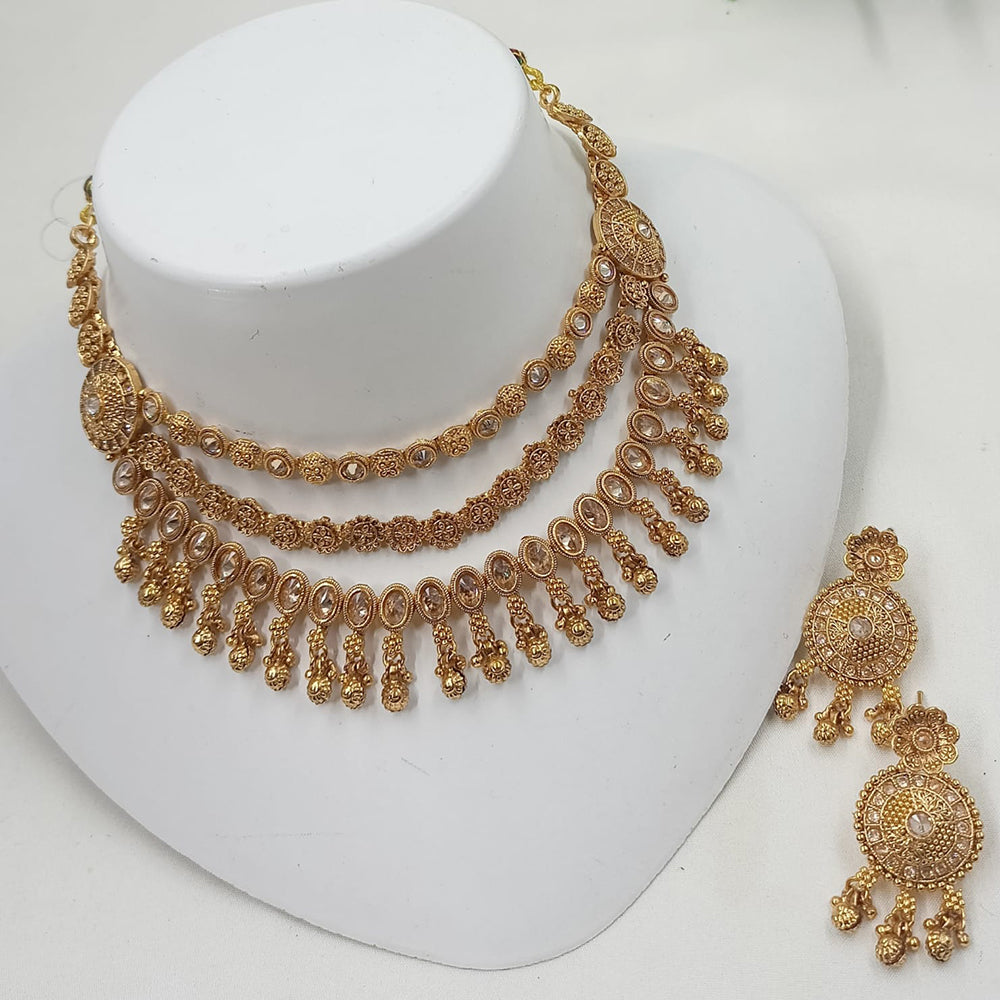 NAFJ Luxury Crystal Stone Fashion Choker Necklace Set