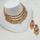 NAFJ Luxury Crystal Stone Fashion Choker Necklace Set