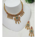 NAFJ Luxury Pota Stone And Pearl Fashion Choker Necklace Set