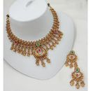 NAFJ Luxury Crystal Stone And Pota Stone Fashion Choker Necklace Set