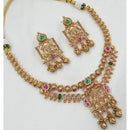 NAFJ Luxury Crystal Stone And Pearl Fashion Necklace Set