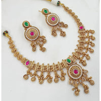 NAFJ Luxury Crystal Stone And Pearl Fashion Necklace Set