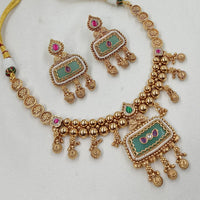 NAFJ Luxury Crystal Stone And Pearl Fashion Necklace Set