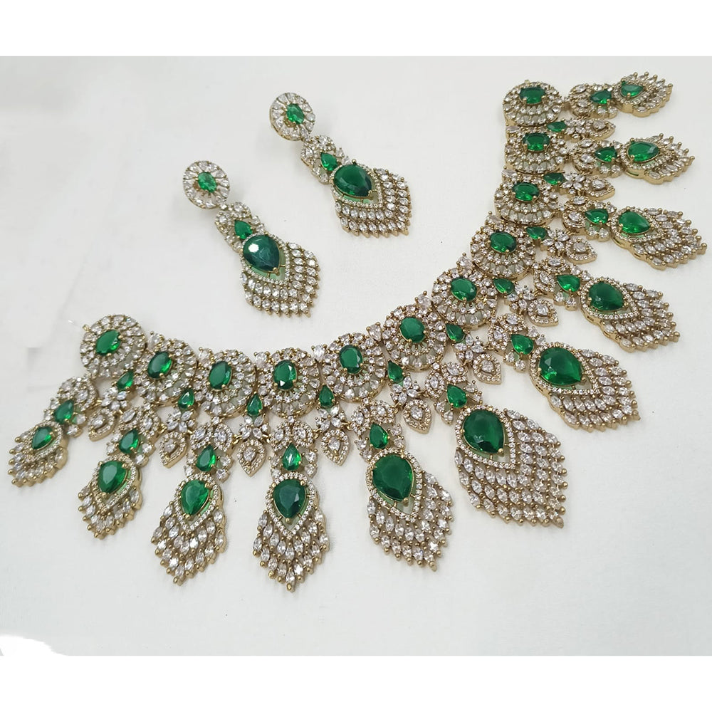 NAFJ Grand American Diamond Statement Necklace Set