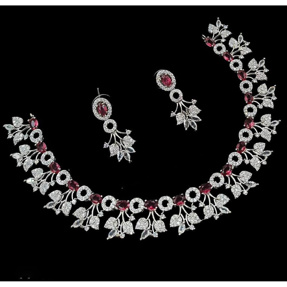 NAFJ Grand American Diamond Statement Necklace Set