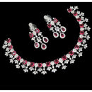 NAFJ Grand American Diamond Statement Necklace Set
