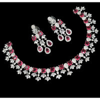 NAFJ Grand American Diamond Statement Necklace Set