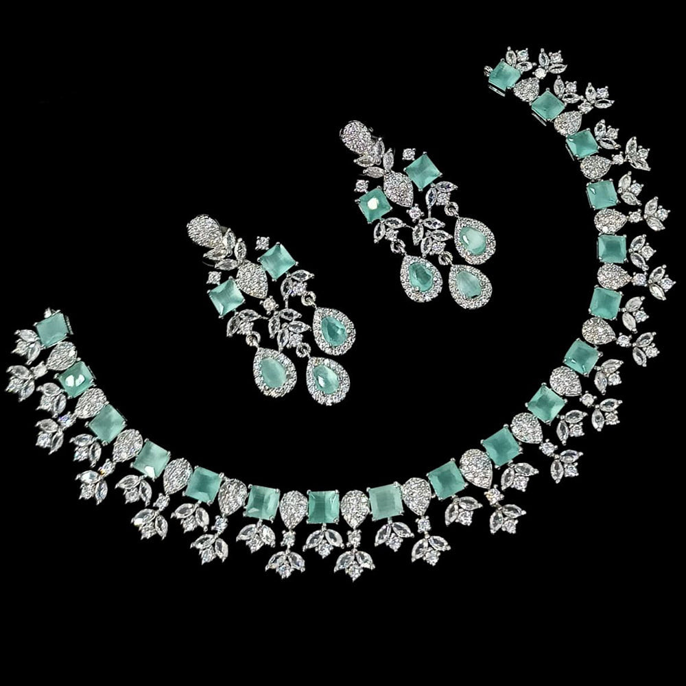 NAFJ Grand American Diamond Statement Necklace Set